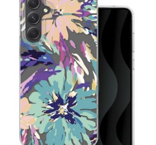 Луксозен силиконов твърд гръб / калъф / кейс IMD print splash за Samsung A35 - Многоцветен