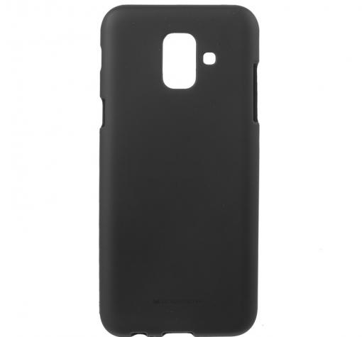 Луксозен силиконов калъф / гръб / TPU Mercury GOOSPERY Soft Jelly Case за Samsung A6 2018 - черен