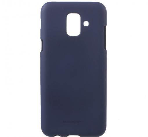 Луксозен силиконов калъф / гръб / TPU Mercury GOOSPERY Soft Jelly Case за Samsung A6 2018 - тъмно син