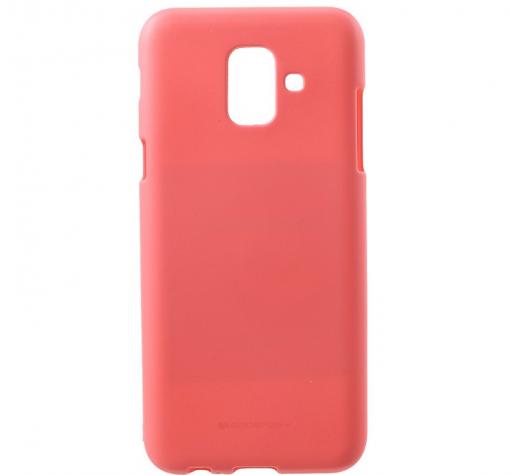 Луксозен силиконов калъф / гръб / TPU Mercury GOOSPERY Soft Jelly Case за Samsung A6 2018 - корал
