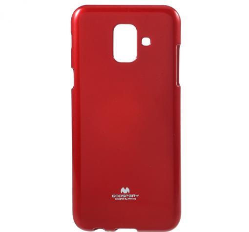 Луксозен силиконов калъф / гръб / TPU Mercury GOOSPERY Jelly Case за Samsung A6 2018 - червен