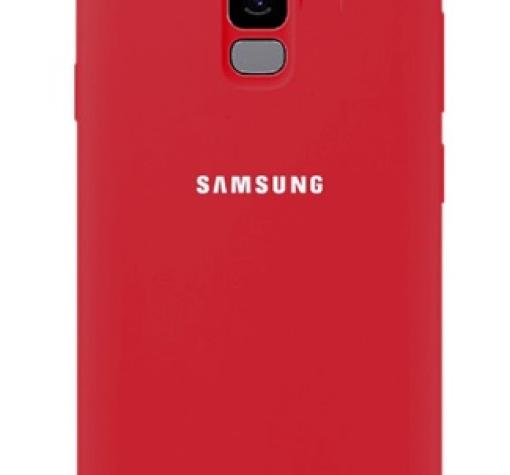 Оригинален гръб Silicone Cover за Samsung A6 Plus 2018 - червен