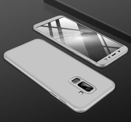 Твърд гръб Magic Skin 360° FULL за Samsung A6 Plus 2018 - сребрист