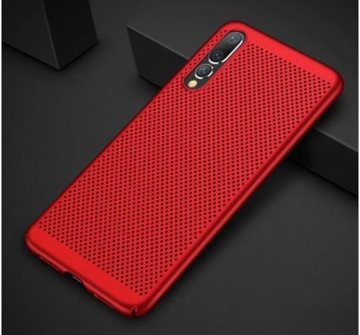 Луксозен твърд гръб за Samsung A50 / A50S / A30S - червен / Grid