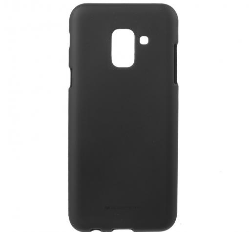 Луксозен силиконов калъф / гръб / TPU Mercury GOOSPERY Soft Jelly Case за Samsung A8 2018 A530F - черен