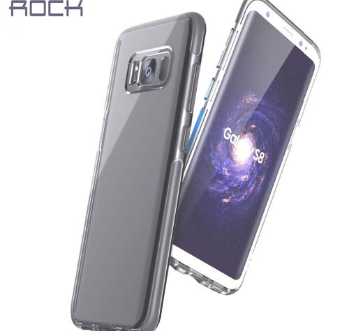 Луксозен гръб Rock Guard Series за Samsung S8 G950 - прозрачен / сив