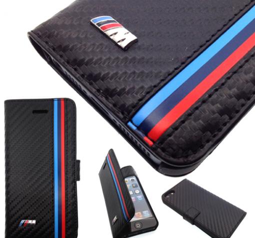 Оригинален кожен калъф Flip тефтер BMW за Apple iPhone 6 4.7" - черен / Carbon — снимка 5