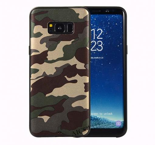 Силиконов калъф / гръб / TPU за Samsung S8 G950 - камуфлаж / зелен