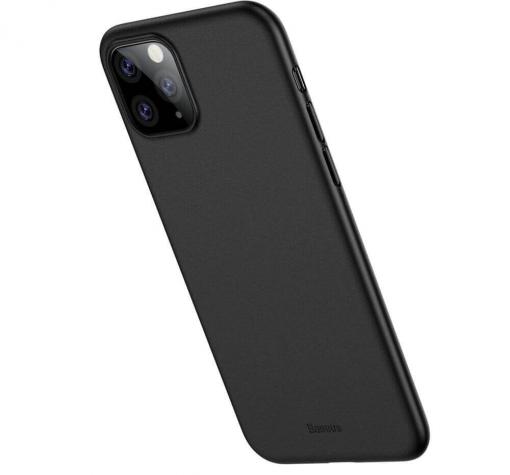 Луксозен силиконов калъф / гръб / TPU Baseus Wing Case за Apple iPhone 11 6.1'' - черен / мат