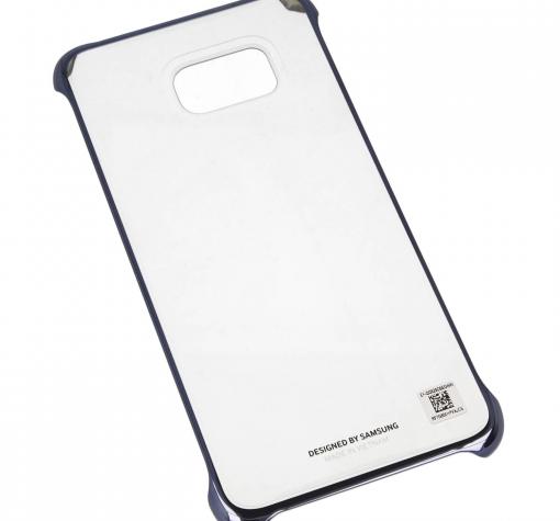 Оригинален твърд гръб Clear Cover EF-QG955 за Samsung S8 Plus G955 - прозрачен със син кант