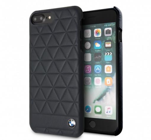 Оригинален кожен гръб BMW за Apple iPhone 7 / iPhone 8 - черен