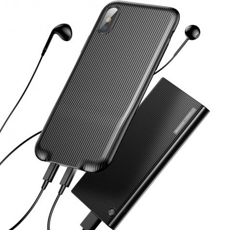 Оригинален калъф / гръб / Baseus Audio Case за Apple iPhone X - черен