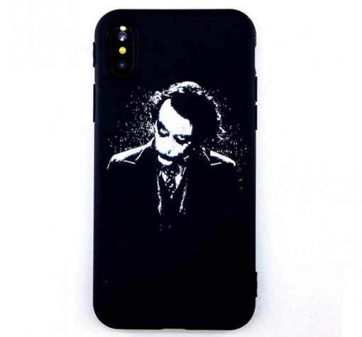 Луксозен стъклен твърд гръб за Apple iPhone 7 / iPhone 8 - черен / Joker