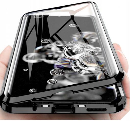 Магнитен калъф Bumper Case 360° FULL за Samsung S24 - прозрачен / черна