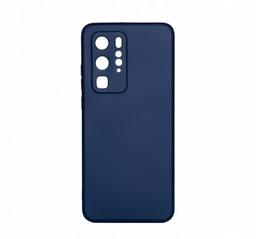 Силиконов калъф / гръб / TPU кейс за Huawei P40 Pro - тъмносин кейс със защита за камерата