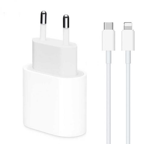 Оригинално бързо зарядно 20W за Apple iPhone 13 Pro 6.1" / PD charger - бяло