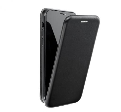 Луксозен кожен калъф Flip тефтер Flexi OPEN за Huawei Y6p - черен