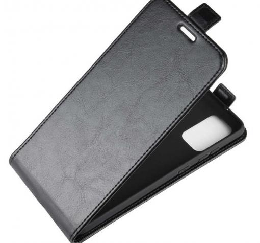 Кожен калъф Flip тефтер Flexi със силиконов гръб за Xiaomi Redmi Note 8T - черен