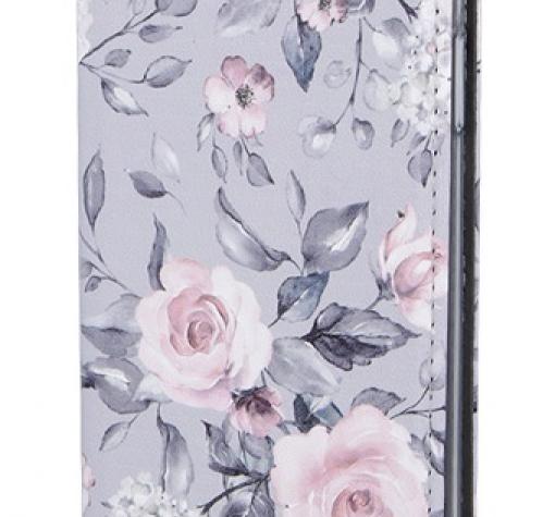 Кожен калъф Flip тефтер със стойка за Samsung A02s - Flowers2