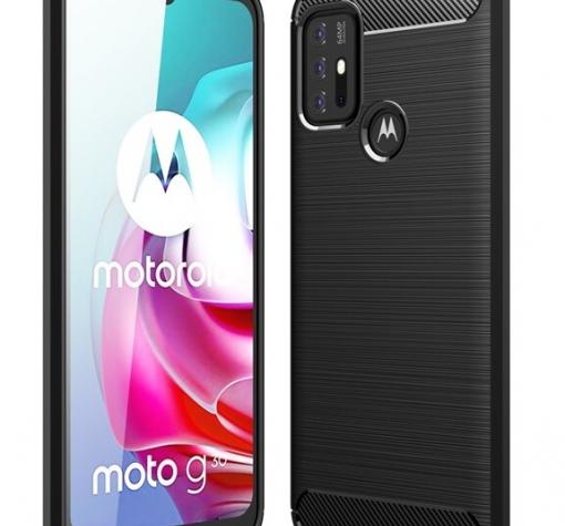 Силиконов калъф / гръб / TPU за Motorola Moto G30 - черен / carbon