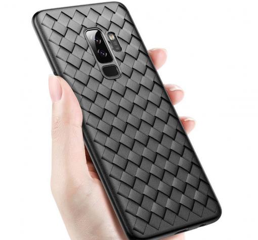 Луксозен гръб BASEUS Weaving Grid за Samsung S9 Plus G965 - черен