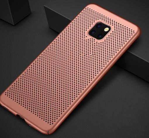 Луксозен твърд гръб за Huawei Mate 20 Pro - Rose Gold / Grid