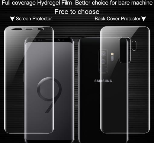 Удароустойчив извит скрийн протектор 360° / 3D Full Cover / за Samsung S9 Plus G965 - прозрачен / лице и гръб