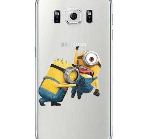 Ултра тънък силиконов калъф / гръб / TPU Ultra Thin за Samsung J500 J5 - прозрачен / Minions Art 5