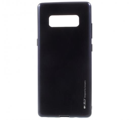 Силиконов калъф / гръб / TPU MERCURY i-Jelly Case Metallic Finish за Samsung Note 8 N950 - черен