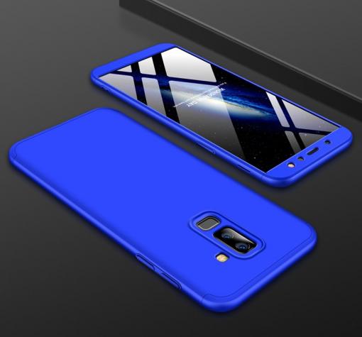 Твърд гръб Magic Skin 360° FULL за Samsung A6 Plus 2018 - син