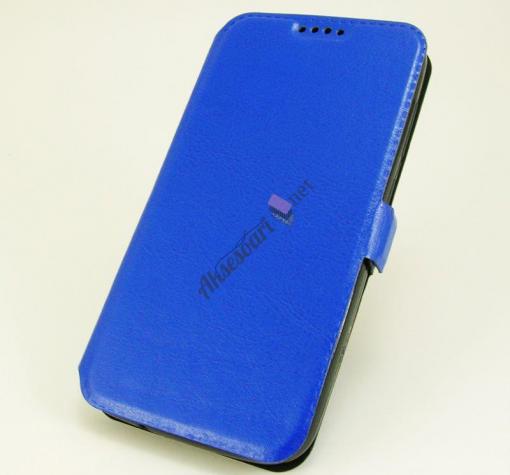 Кожен калъф Flip тефтер със стойка за Samsung J5 2016 J510 - син