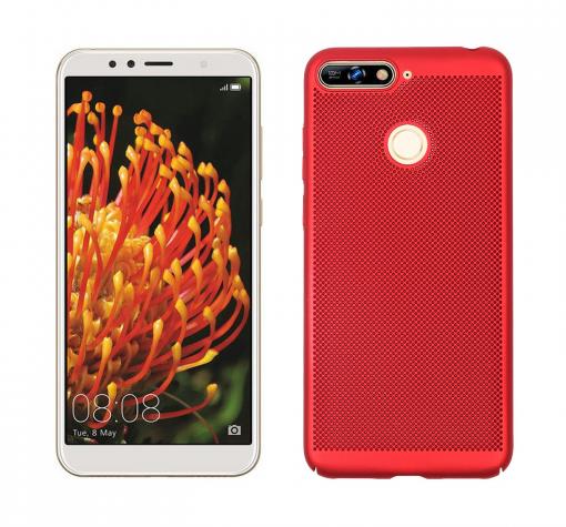 Луксозен твърд гръб за Xiaomi Redmi 6 - червен / Grid