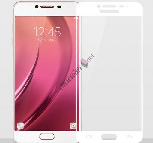 3D full cover Tempered glass screen protector Samsung A3 2016 A310 / Извит стъклен скрийн протектор Samsung A3 2016 A310 - бял