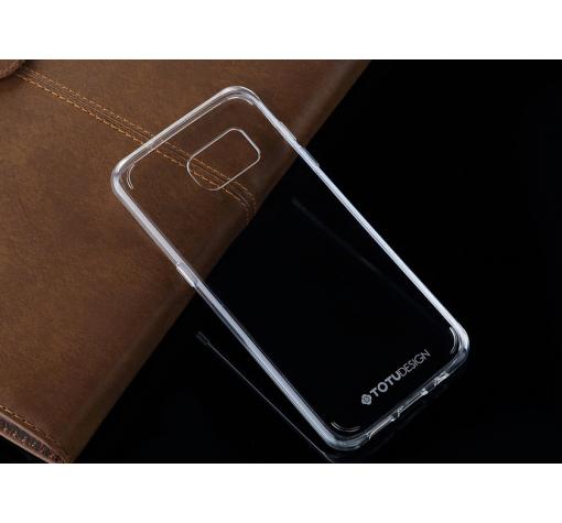 Луксозен ултра тънък силиконов калъф / гръб / TPU TOTU Design / Soft за Samsung S7 G930 - прозрачен