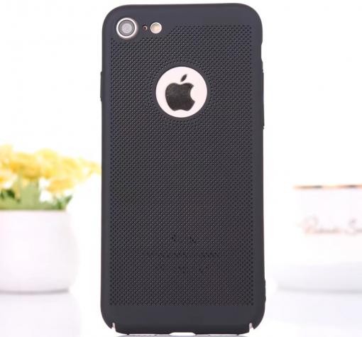 Твърд гръб за Apple iPhone 6 / iPhone 6S - черен / Grid