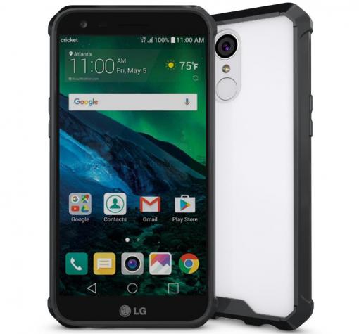 Удароустойчив гръб за LG K10 2017 - черен / прозрачен