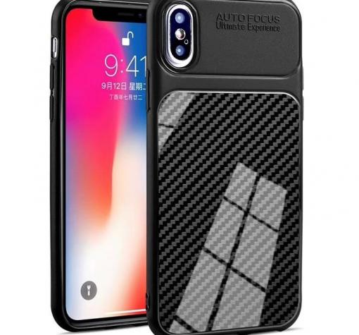 Луксозен силиконов калъф / гръб / TPU Auto Focus за Apple iPhone XR - черен / Carbon