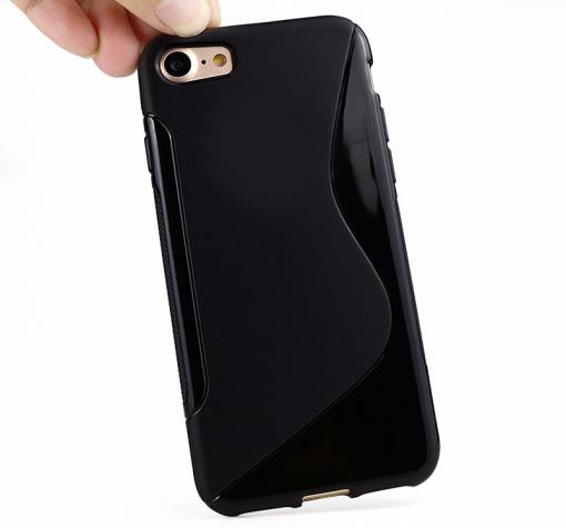 Силиконов калъф / гръб / TPU S-Line за Apple iPhone 7 - черен