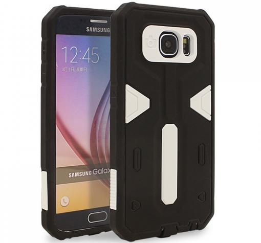 Силиконов гръб TPU Hybrid с твърда част за Samsung A5 2016 A510 - черен с бяло