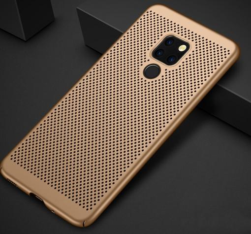 Луксозен твърд гръб за Huawei Mate 20 - златист / Grid
