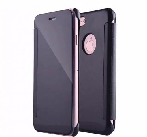 Луксозен калъф Clear View Cover с твърд гръб за Apple iPhone 7 - черен
