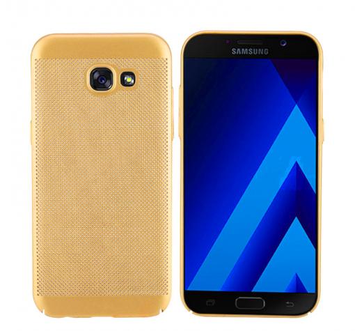 Силиконов калъф / гръб / TPU за Samsung A5 2017 A520 - златист / Grid