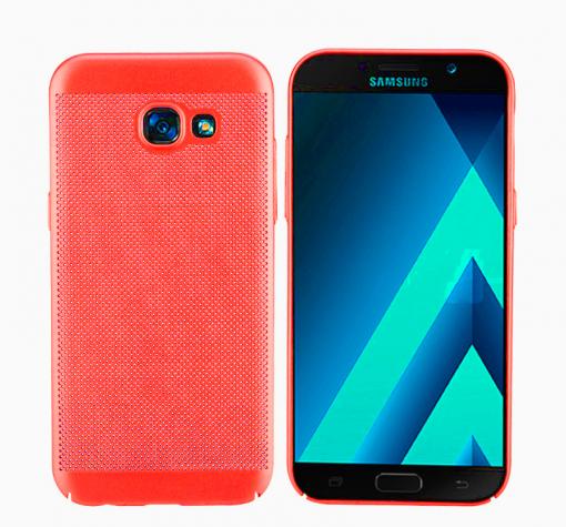 Силиконов калъф / гръб / TPU за Samsung A5 2017 A520 - червен / Grid