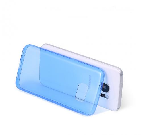 Ултра тънък силиконов калъф / гръб / TPU Ultra Thin за Samsung S7 G930 / Samsung S7 - прозрачен / син