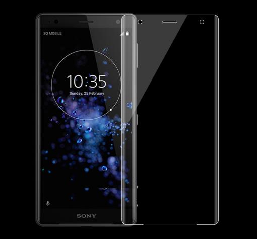 3D full cover Tempered glass screen protector Sony Xperia XZ2 Compact / Извит стъклен скрийн протектор Sony Xperia XZ2 Comapct - прозрачен