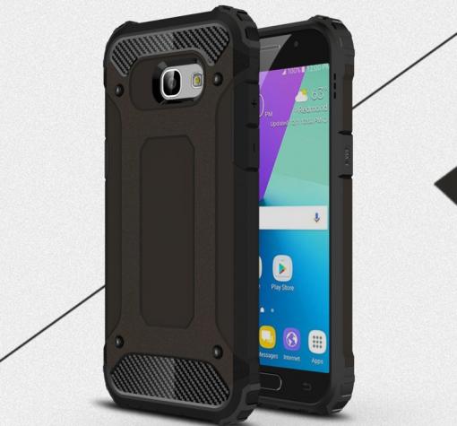 Силиконов гръб TPU Hybrid с твърда част за Samsung A5 2017 A520 - черен