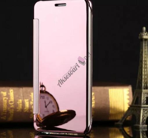 Луксозен калъф Clear View Cover с твърд гръб за Samsung A5 2016 A510 - Rose Gold