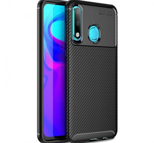 Луксозен силиконов калъф / гръб / TPU Auto Focus за Huawei P30 Lite - черен / Carbon