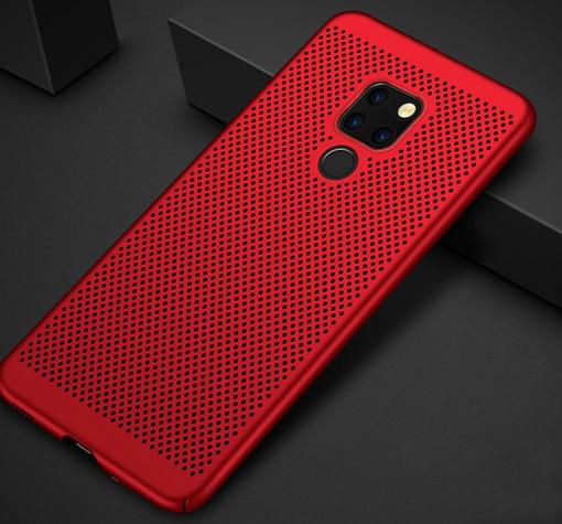 Луксозен твърд гръб за Huawei Mate 20 - червен / Grid