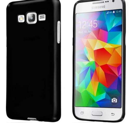 Силиконов калъф / гръб / TPU за Samsung J3 - черен / мат